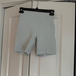 Women's Light Blue High-Waisted Shorts